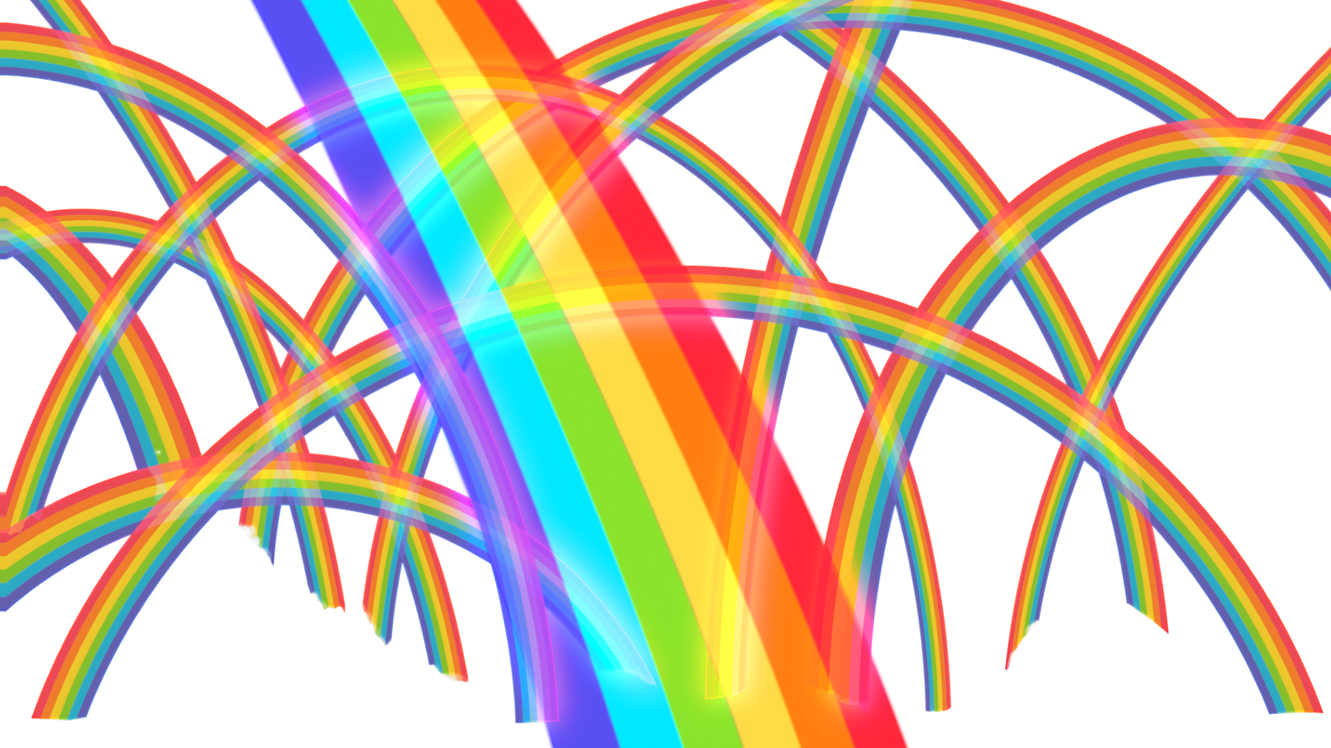 Rainbows overlapping