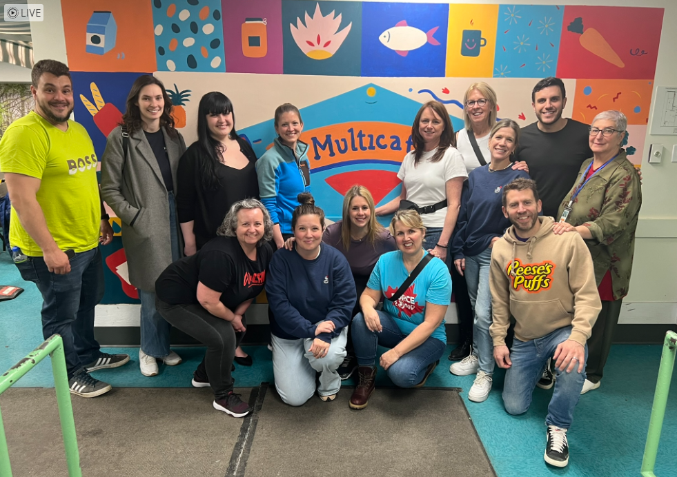 Employees volunteering from a General Mills Canada location