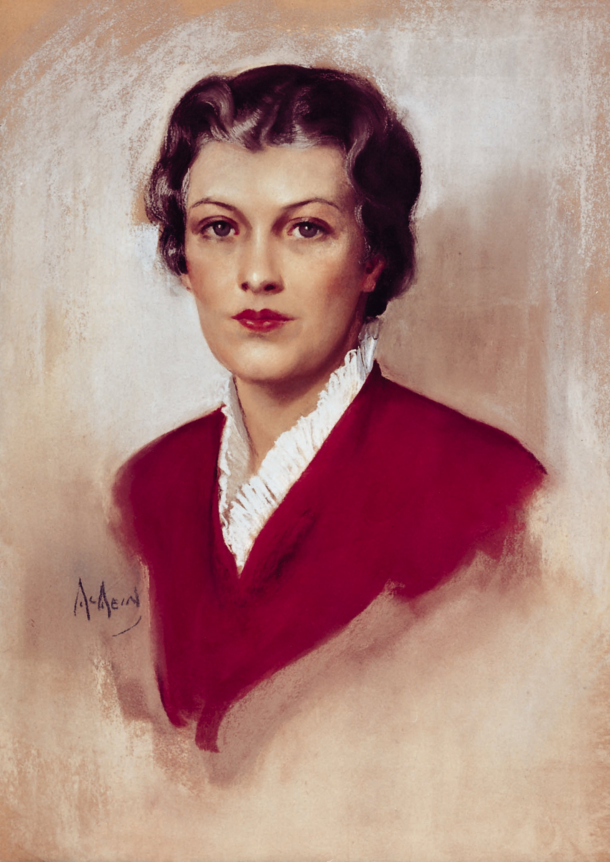 The first official portrait of Betty Crocker, painted in 1936.