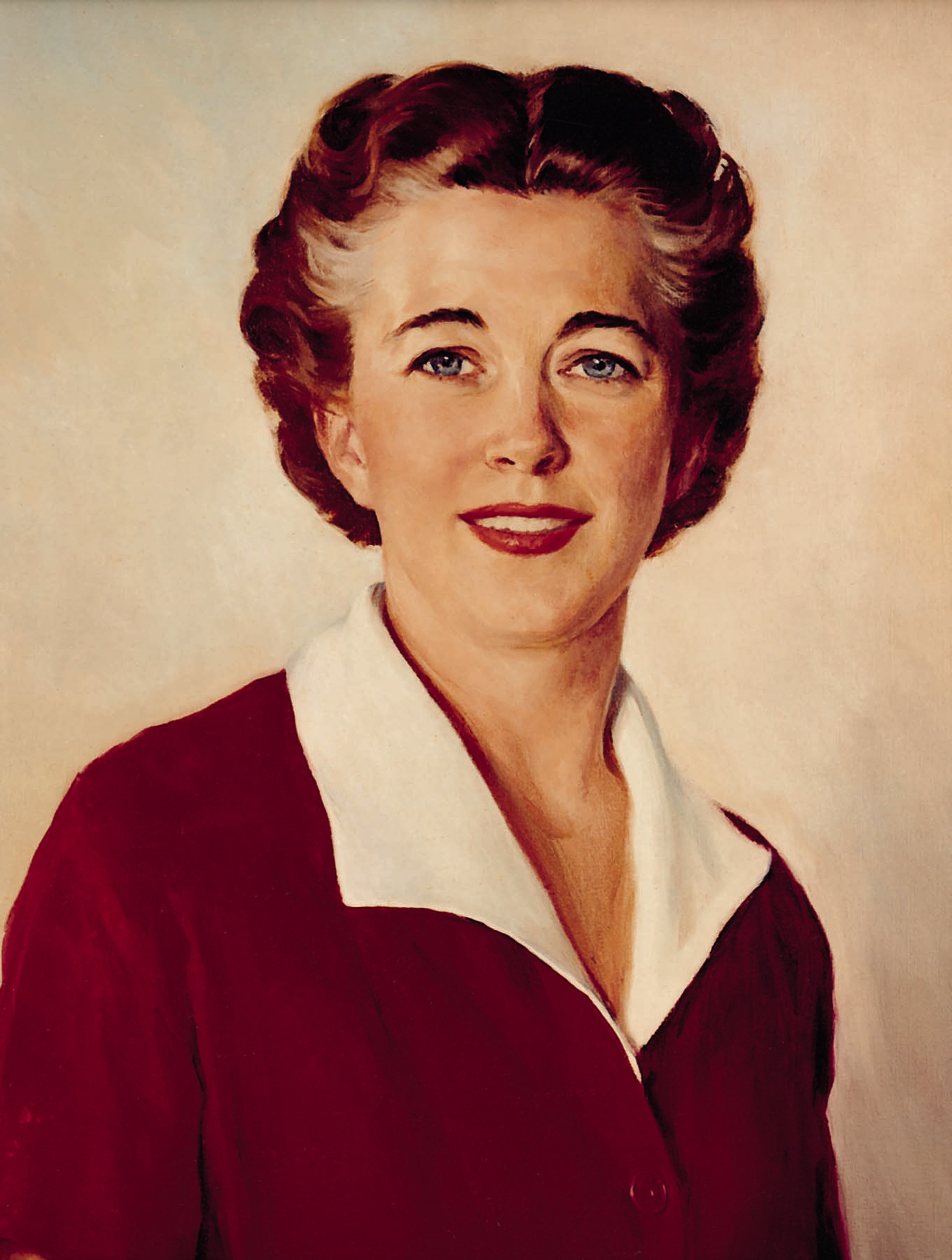 The second official portrait of Betty Crocker, painted in 1955.